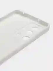 Белый чехол для Xiaomi 13 Lite силиконовый (Ксиоми 13 лайт), силиконовый, c защитой камеры