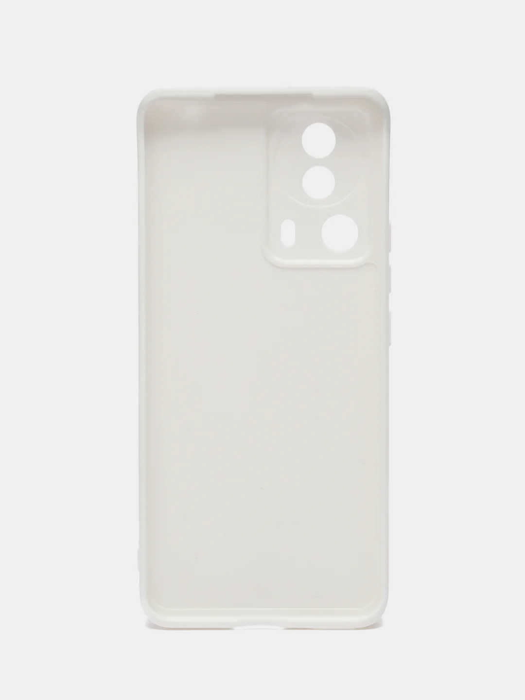 Белый чехол для Xiaomi 13 Lite силиконовый (Ксиоми 13 лайт), силиконовый, c защитой камеры