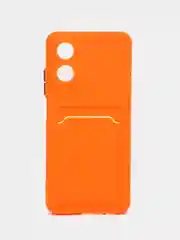 Оранжевый чехол для OPPO A17 / A17K (Оппо А17 / 17К), силиконовый, прозрачный