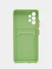 Голубой силиконовый чехол для Samsung Galaxy A32 4G (Самсунг Галакси А32 4 джи), прозрачный
