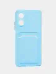 Голубой чехол для Oppo A17 / A17K, Оппо А17 / 17К, силиконовый