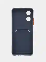 Темно-синий чехол для Oppo A17 / A17K, Оппо А17 / 17К, силиконовый