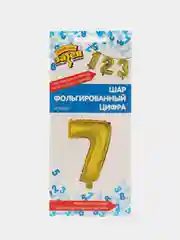Золотой фольгованный шар "Цифра", 35 см