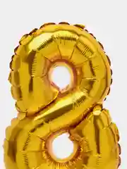 Индиго фольгованный шар "Цифра", 35 см