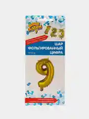 Красный фольгованный шар "Цифра", 35 см