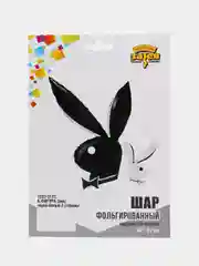 Черный шар фигура "Зайчик Playboy", плейбой на девичник