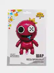 Красный воздушный шар "Друзья монстрик" синий, красный