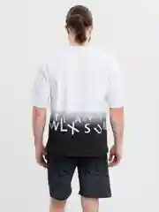 Белый мужской спортивный  костюм двойка: шорты и футболка хлопок