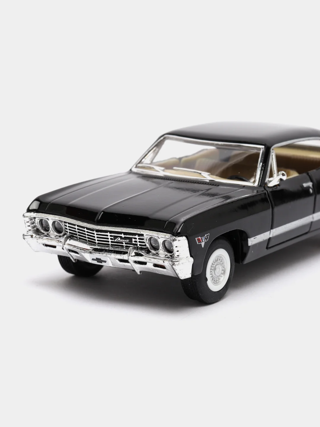 Черный машинка металлическая инерционная 1967 Chevrolet Impala (Импала) KT5418D 1:43 Kinsmart