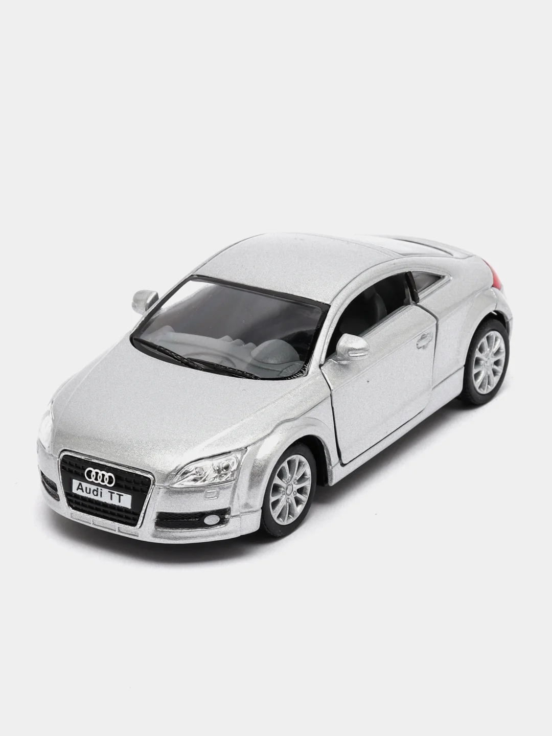Серебряный машинка металлическая инерционная 2008 Audi TT Coupe KT5335D 1:36 KINSMART