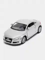 Серебряный машинка металлическая инерционная 2008 Audi TT Coupe KT5335D 1:36 KINSMART