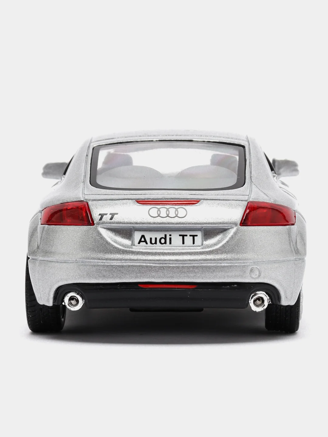 Серебряный машинка металлическая инерционная 2008 Audi TT Coupe KT5335D 1:36 KINSMART
