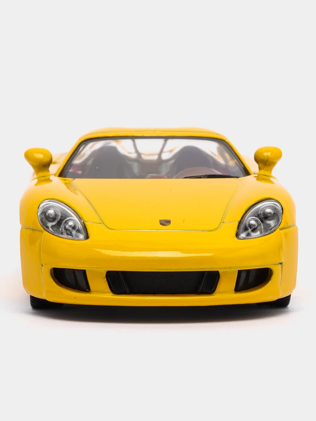 Желтый металлическая машинка инерционная  Porsche Carrera GT KT5081D Kinsmart 1:36