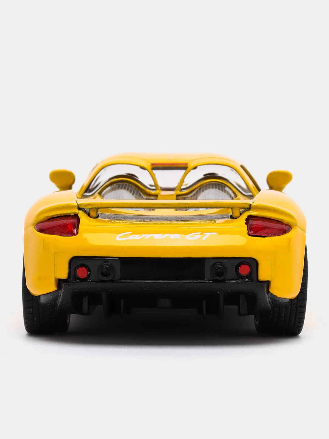 Желтый металлическая машинка инерционная  Porsche Carrera GT KT5081D Kinsmart 1:36