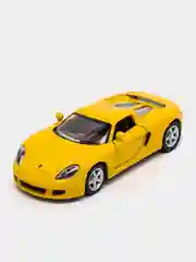 Желтый металлическая машинка инерционная  Porsche Carrera GT KT5081D Kinsmart 1:36