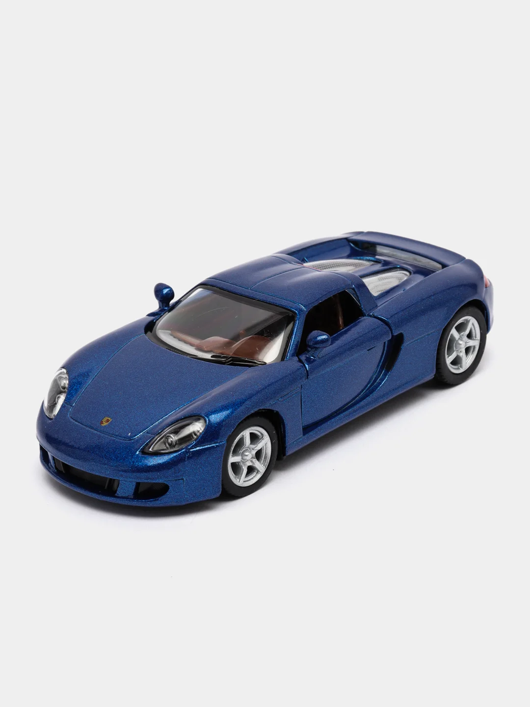 Синий металлическая машинка инерционная  Porsche Carrera GT KT5081D Kinsmart 1:36
