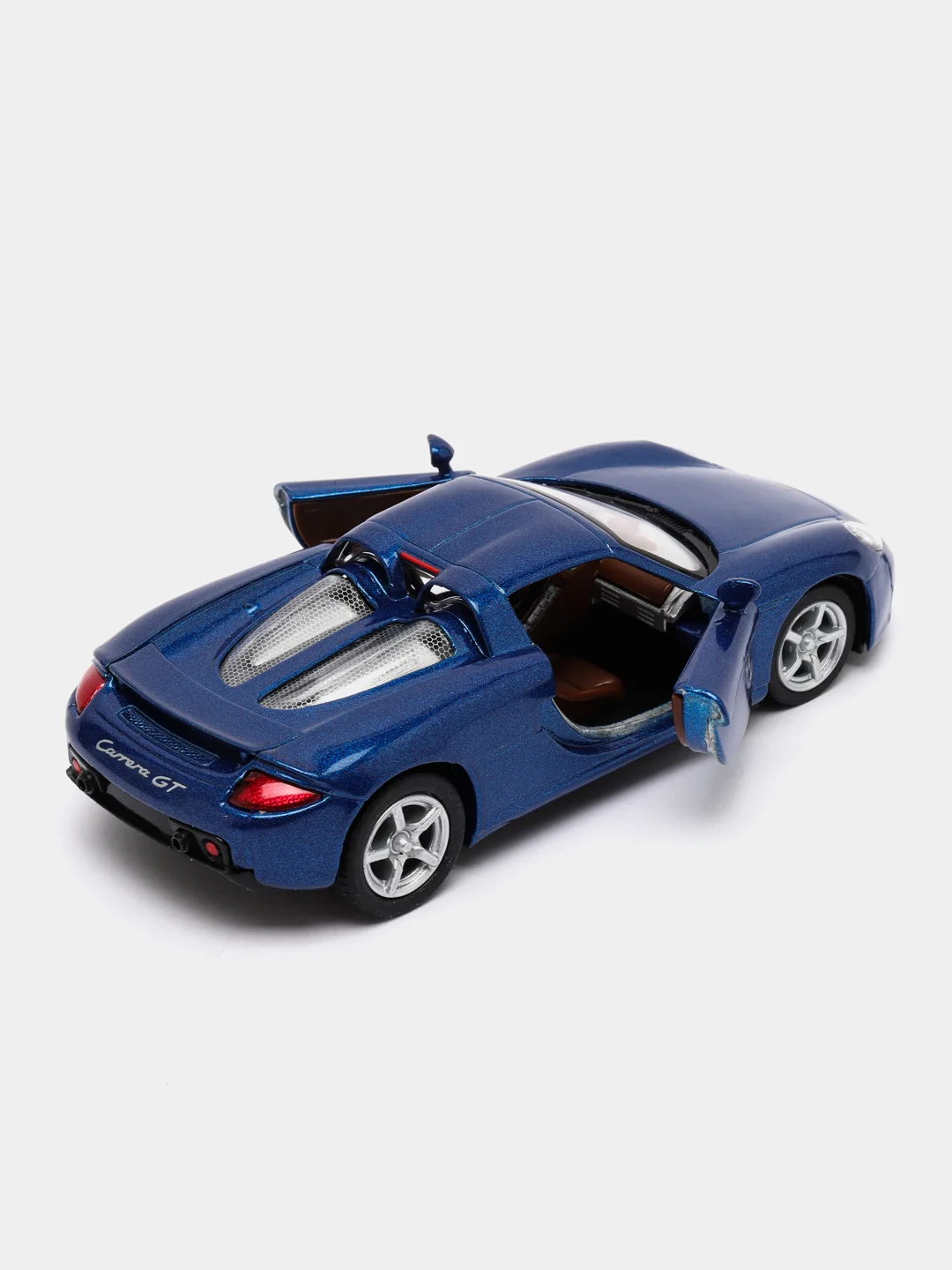 Синий металлическая машинка инерционная  Porsche Carrera GT KT5081D Kinsmart 1:36