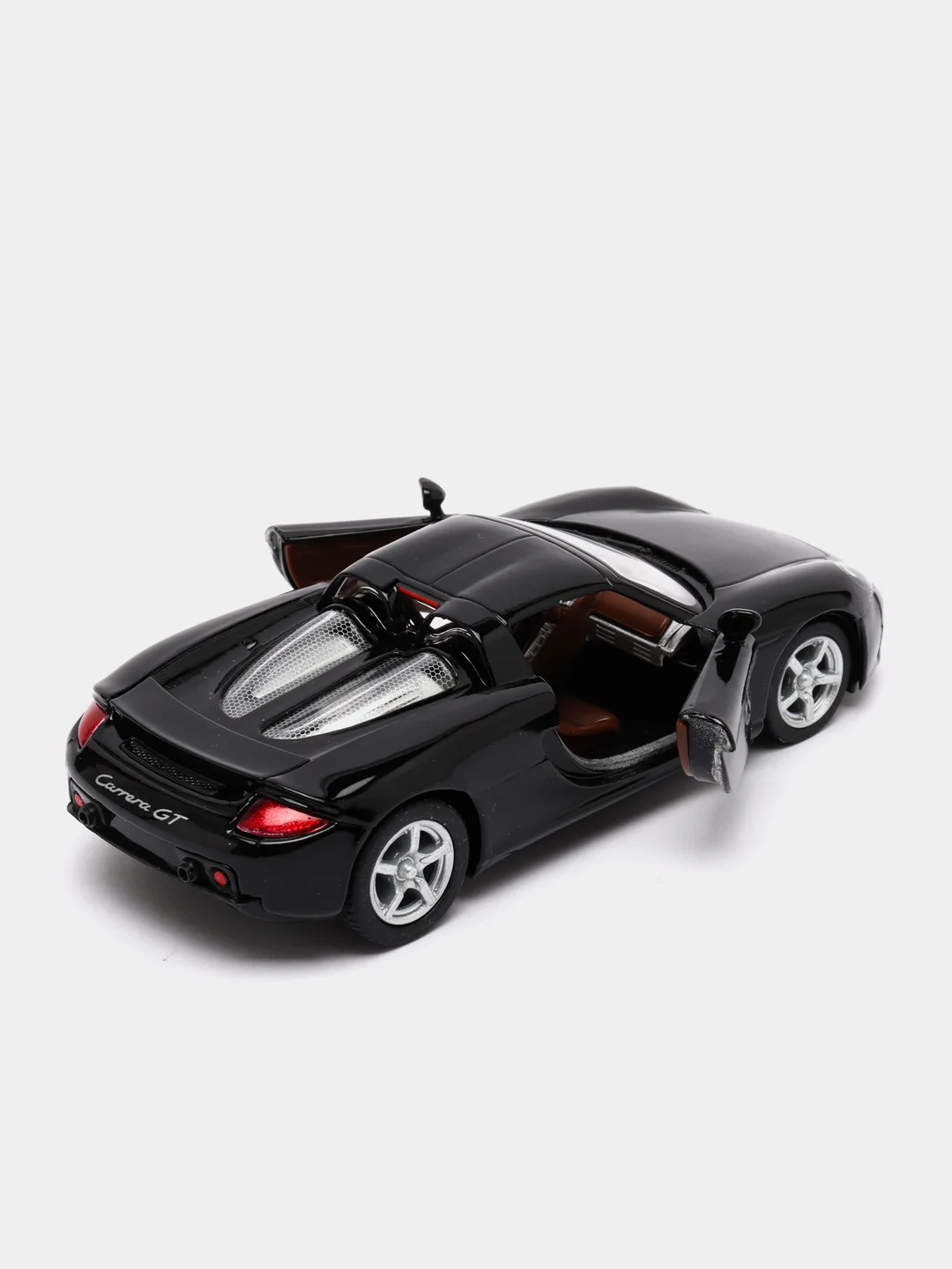 Черный металлическая машинка инерционная  Porsche Carrera GT KT5081D Kinsmart 1:36