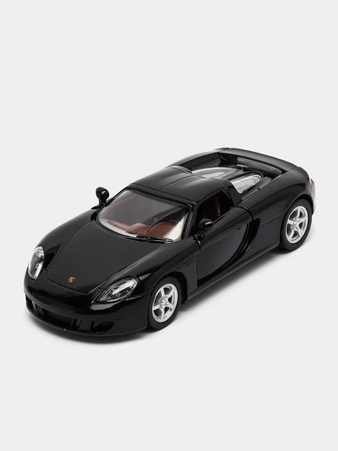 Черный металлическая машинка инерционная  Porsche Carrera GT KT5081D Kinsmart 1:36