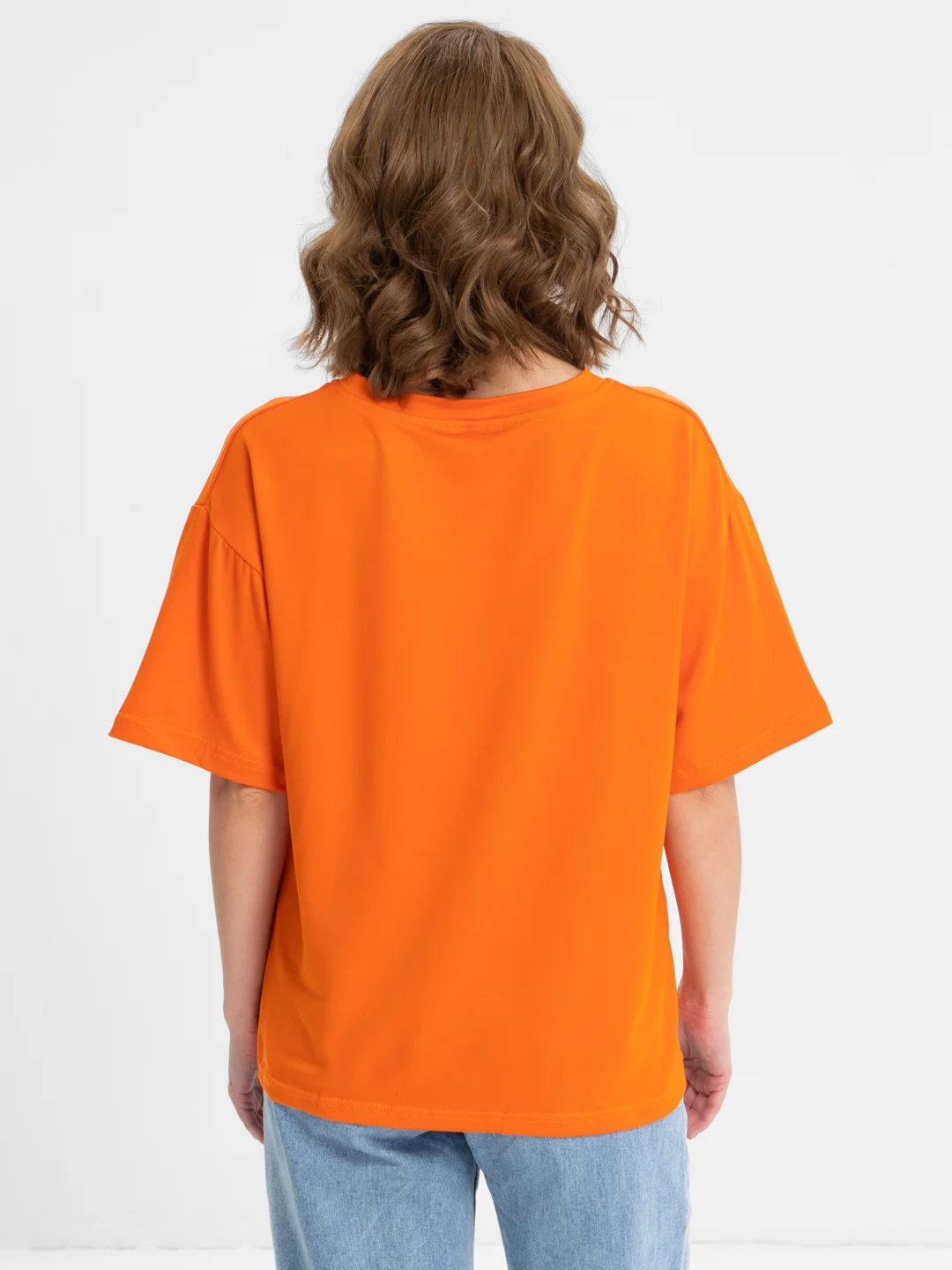 Белый футболка Oversize с принтом унисекс