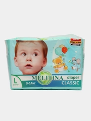 Подгузники Melitina для детей, Classic, размер L 9-14 кг, 40 шт, 50-8436, памперсы детские