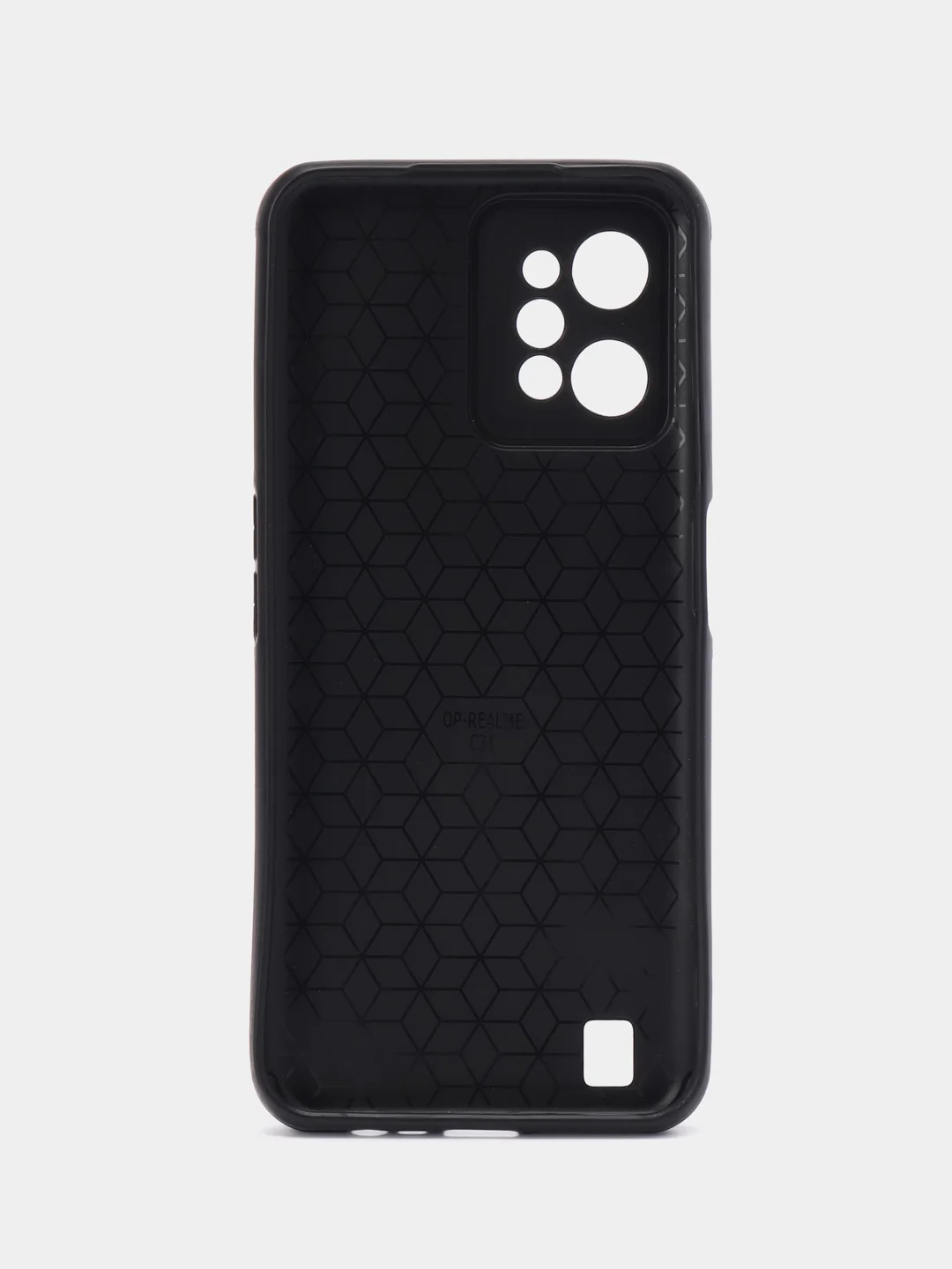 Фуксия чехол Realme C31 / Реалми С31, силиконовый, под кожу, с рисунком