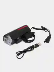 Велосипедный фонарь аккумуляторный, USB зарядка, солнечная батарея