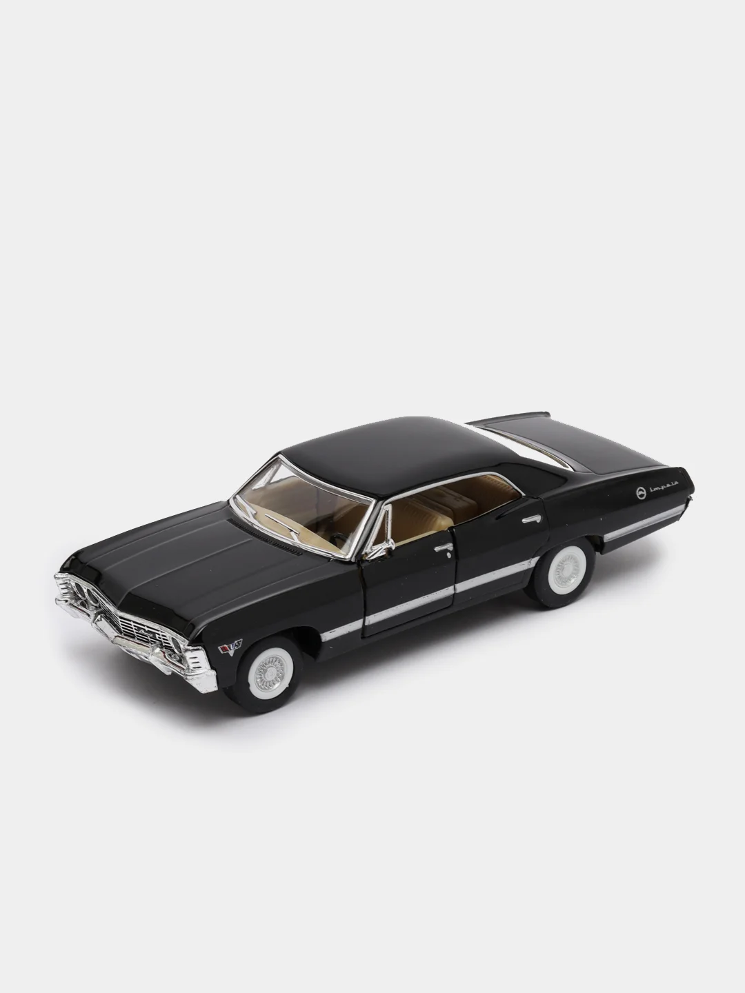 Черный машинка металлическая инерционная 1967 Chevrolet Impala (Импала) KT5418D 1:43 Kinsmart