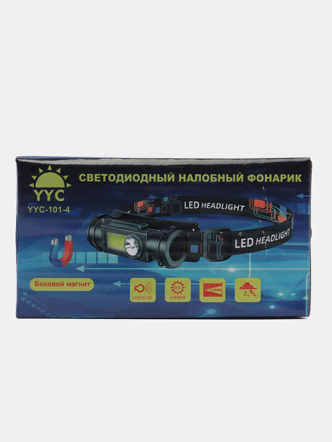 Фонарь налобный аккумуляторный SimpleShop, светодиодный, для кемпинга, с магнитом