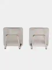 Крючок металлический SimpleShop, самоклеящийся, вешалка, держатель, 2 штуки, серебристый