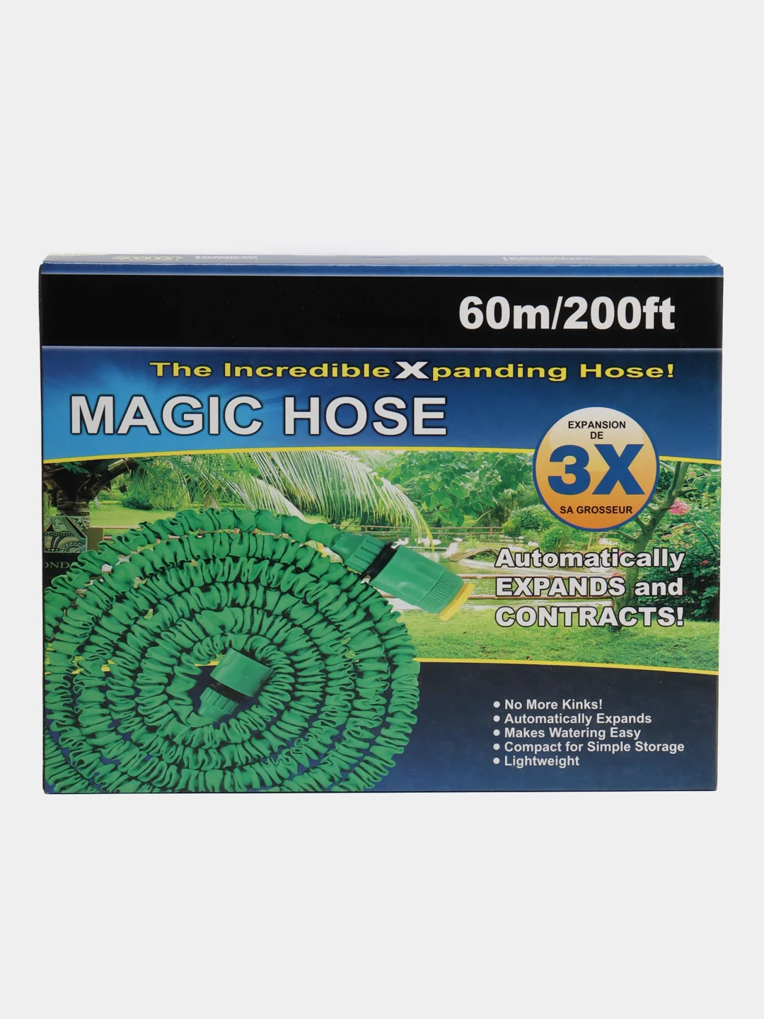 Magic Garden Hose шланг садовый поливочный растягивающийся, гибкий, с насадкой пистолетом