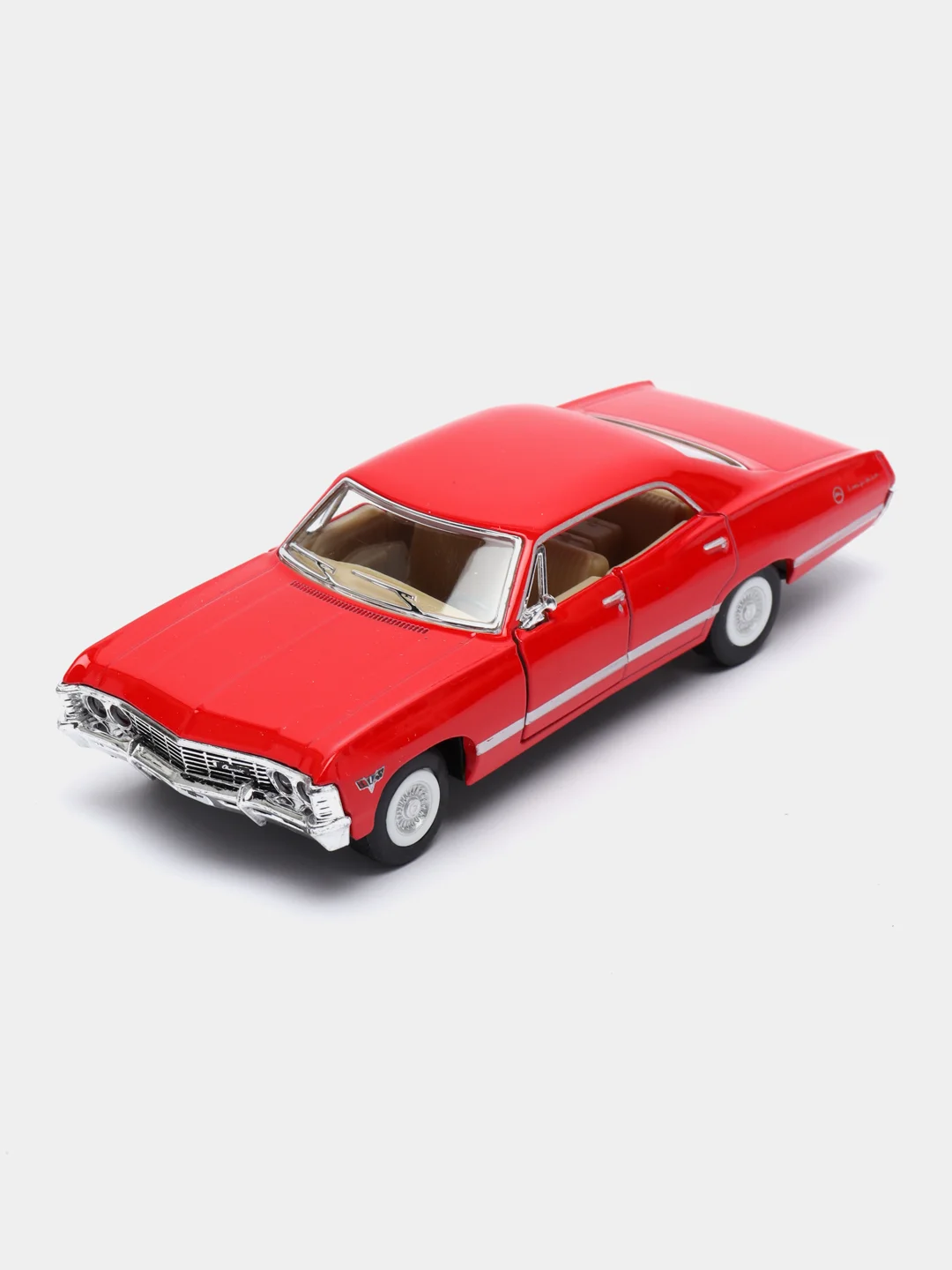 Красный машинка металлическая инерционная 1967 Chevrolet Impala (Импала) KT5418D 1:43 Kinsmart