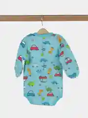Лазурный боди с длинным рукавом для новорожденного (кулирка)