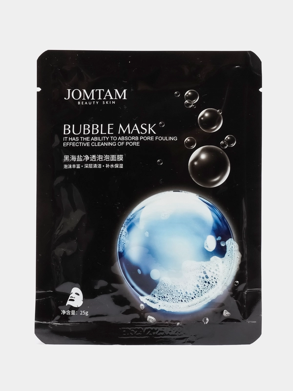 Пузырьковая тканевая увлажняющая маска для лица, jomtam Bubble Mask, пузырьковая