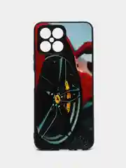Красный чехол с рисунком на Huawei Honor X8 ( Хуавей Хонор Х8)