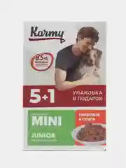 Консервированный корм для щенков мелких пород KARMY MiniJunior, телятина в соусе, 6 штук