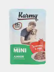 Консервированный корм для щенков мелких пород KARMY MiniJunior, телятина в соусе, 6 штук