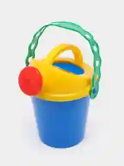 Синий набор для игры в песке: 8 формочек, совок, лейка, грабли, ведро