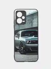 Серый металлик чехол с рисунком на Xiaomi Poco X5 и Redmi Note 12 5G (Сяоми Поко Х5 и Редми Нот 12 5Г)