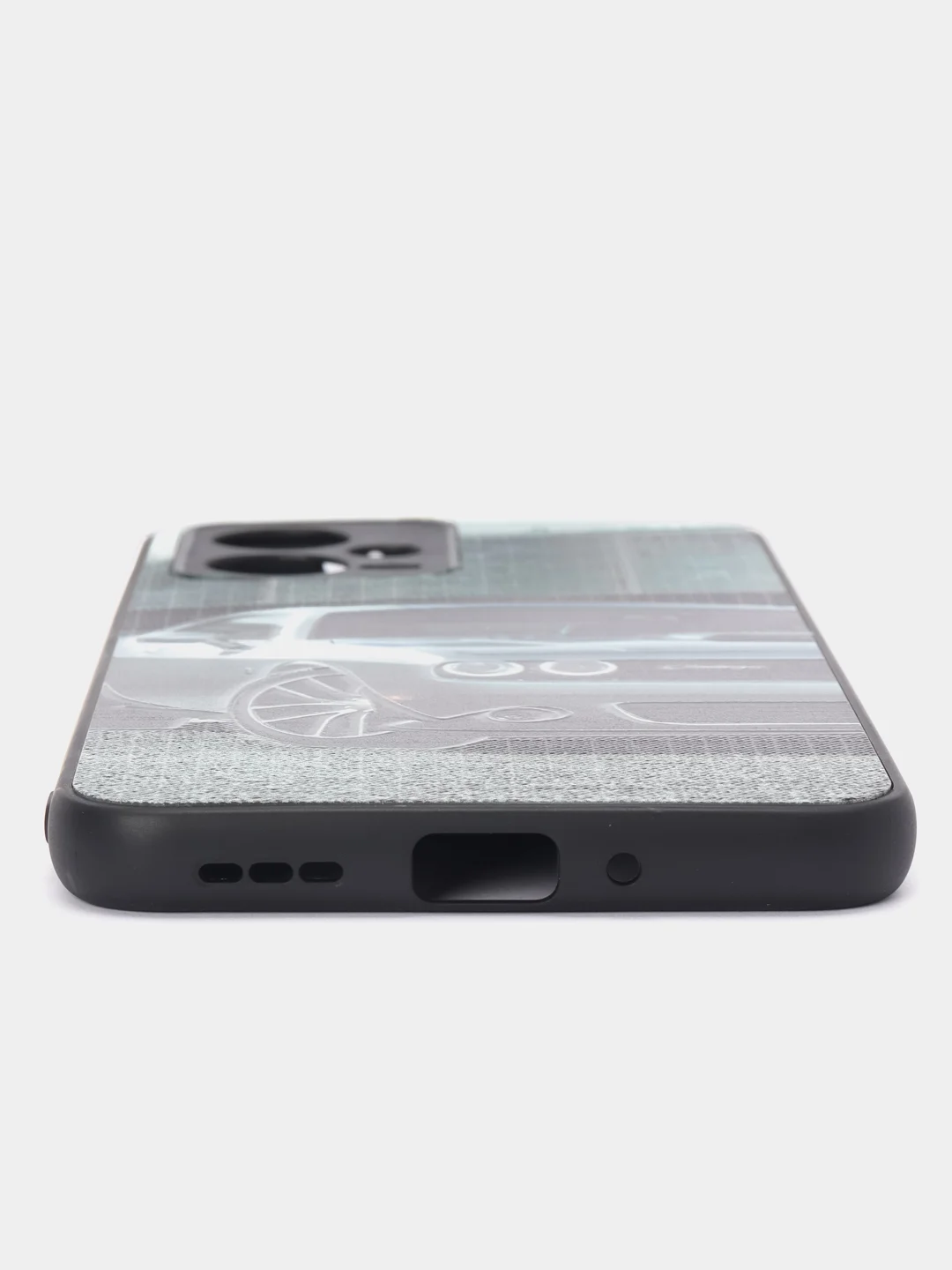 Серый металлик чехол с рисунком на Xiaomi Poco X5 и Redmi Note 12 5G (Сяоми Поко Х5 и Редми Нот 12 5Г)