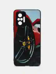 Красный чехол с рисунком на Xiaomi Redmi Note 10 Pro (Сяоми Редми Нот 10 Про)