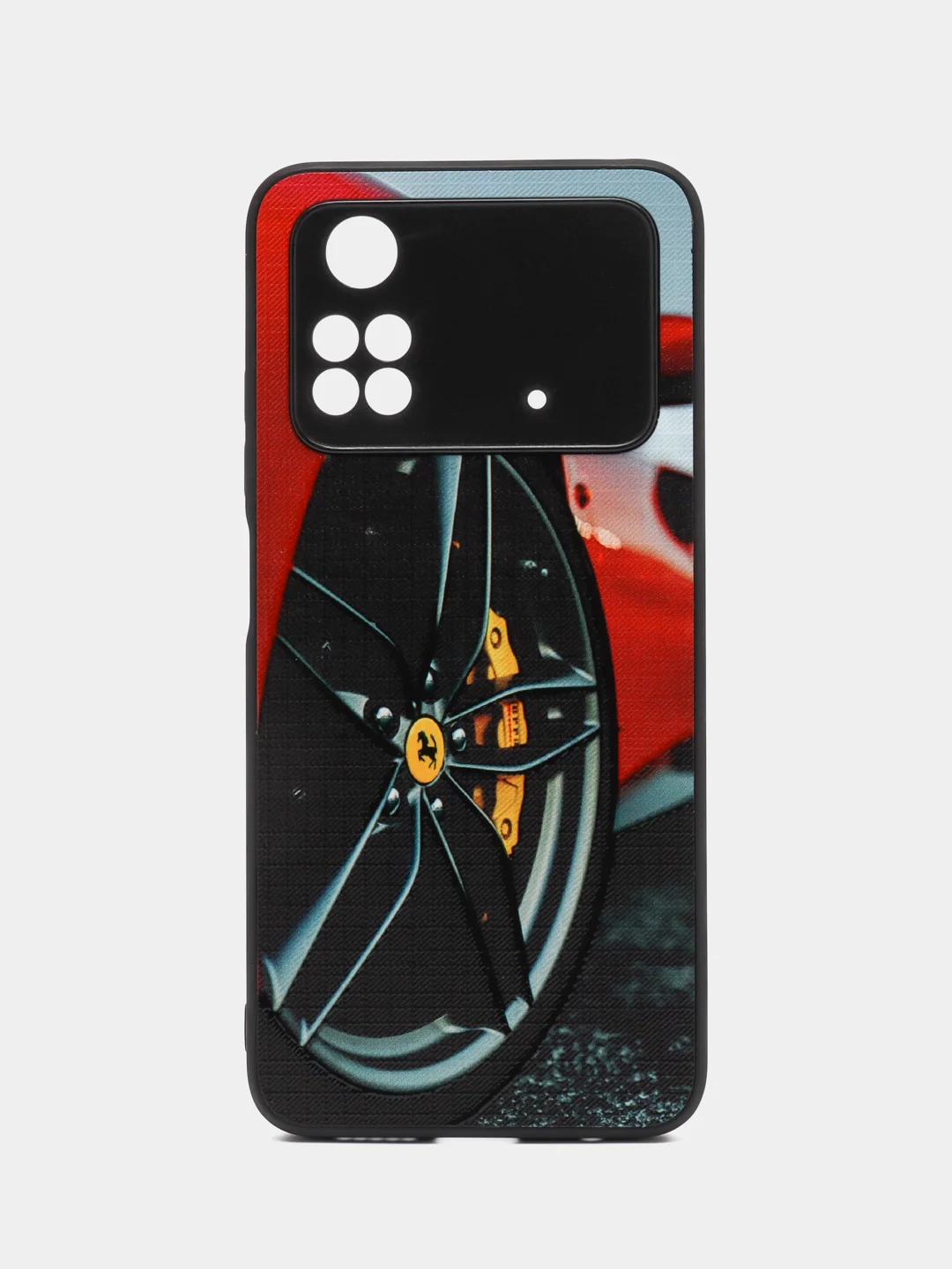 Красный чехол с ярким рисунком/принтом на Xiaomi Poco M4 Pro 4G 6,43" (Сяоми Поко М4 Про 4G 6.43")