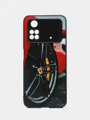 Красный чехол с ярким рисунком/принтом на Xiaomi Poco M4 Pro 4G 6,43" (Сяоми Поко М4 Про 4G 6.43")