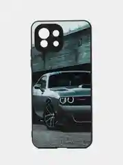 Серый металлик чехол с рисунком на Xiaomi 11 Lite 4G/5G/NE, Сяоми 11 Лайт 4G/5G