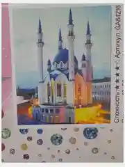 Прозрачный алмазная мозаика на подрамнике, 40 х 50 см, "Кул-Шариф, пейзаж,  природа,  лебеди, ангел"