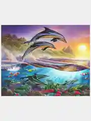 Прозрачный алмазная мозаика на подрамнике, 40 х 50 см, "Кул-Шариф, пейзаж,  природа,  лебеди, ангел"