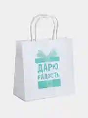Пакет подарочный, крафт, с приколами, 22*22*11 см