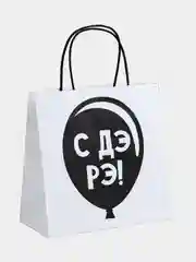 Пакет подарочный, крафт, с приколами, 22*22*11 см