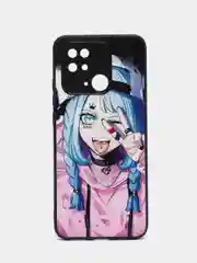 Сиреневый чехол с рисунком на Xiaomi Redmi 10C ( Сяоми Редми 10Ц)