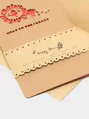 Белый крафт открытка в  конверте